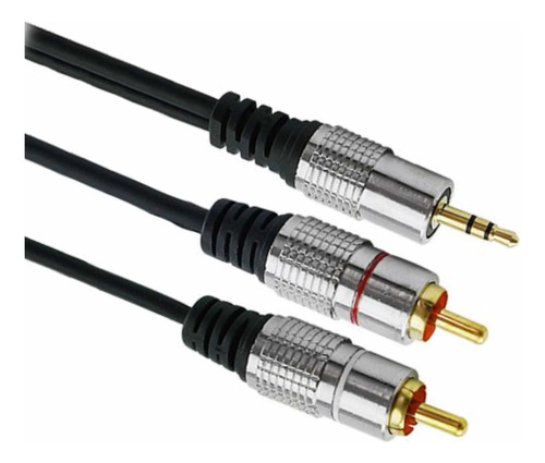 Cabo Auxiliar P2 Estereo X 2rca Blindado Profissional 2m