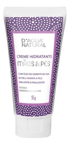 Creme Hidratante Mãos E Pés Home Care 55g - D'água Natural