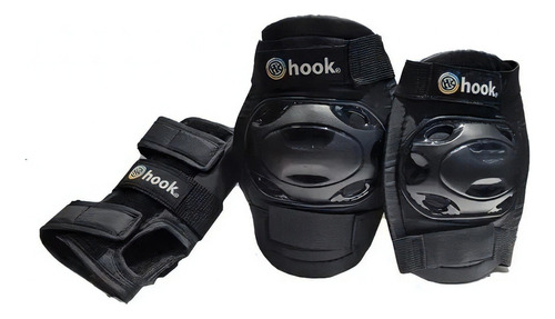 Set Protecciones Rodilla Codo Muñeca Hook Regulable Elastico