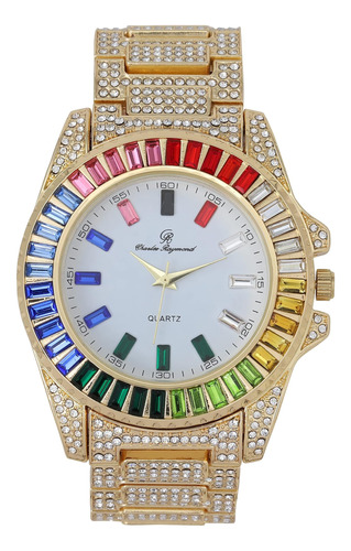 Reloj Para Hombre Charles Raymond Con Diamantes De Talla Bag