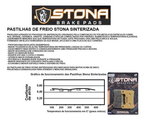 Kit Pastilhas De Freio Diant. Versys 1000 Sinterizadas Stona