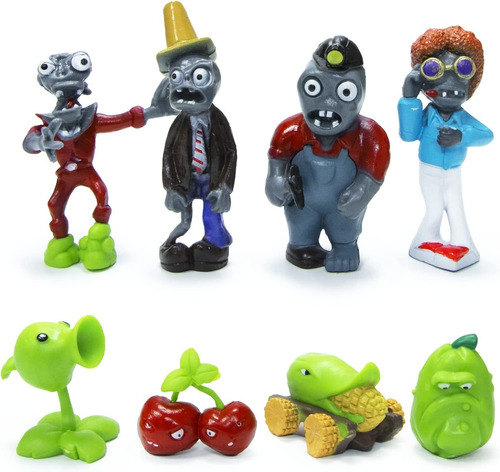 Figuras De Juguetes De Pvc 8 Piezas Plantas Y Zombies