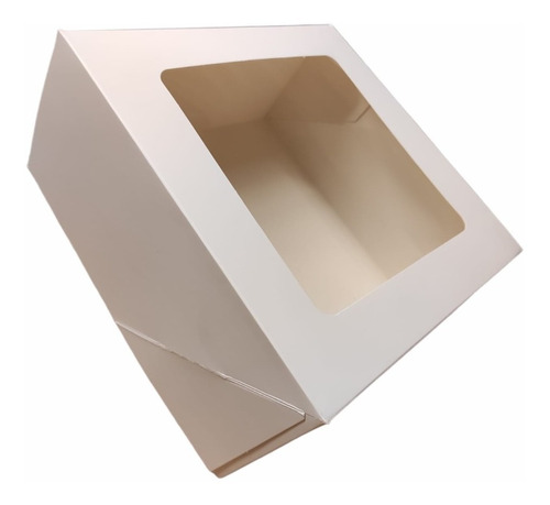 Caja Rect Premium  Blanca C/ventana 33x25,4x10 Cms 10unid
