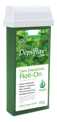 48un Cera Refil Roll On Depilflax Natural Rosa Hortelã 100g
