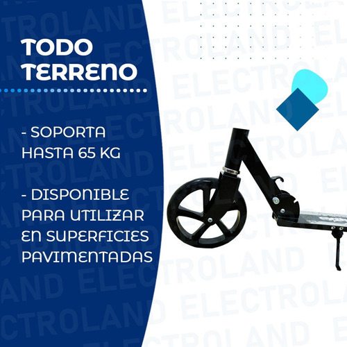 Imagen 4 de 10 de Monopatin Urbano Regulable Plegable Resistente 65kgs Adultos