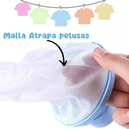 Filtro Flotante Malla Atrapa Pelusa Pelo Lavadora Red 10pz Color Paquete