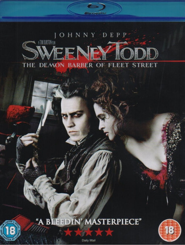 Sweeney Todd Barbero Demoniaco Calle Fleet Pelicula Blu-ray