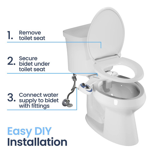 Asiento Bidet Luxe Neo 180, Dobla Boquilla, Autolimpieza, Bl