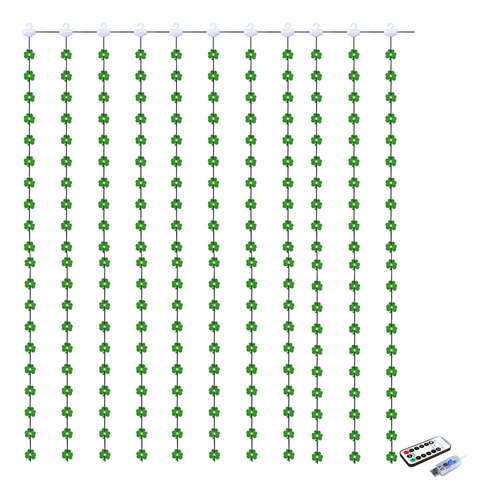 Luces De Cortina Del Día De San Patricio Con Mando A Distanc
