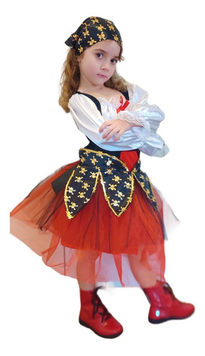 Fantasia Pirata Infantil Carnaval Menino E Menina + Espada