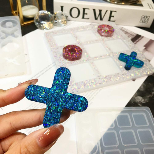 Tablero De Juego Tic Tac Toe Molde De Resina De Silicona
