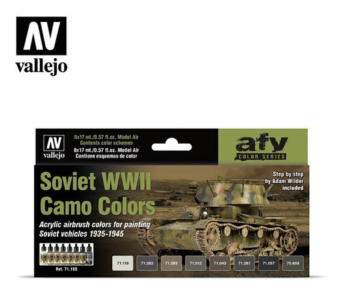 Kit Tintas 71188 Soviet Wwii Camo Colors Vallejo Air