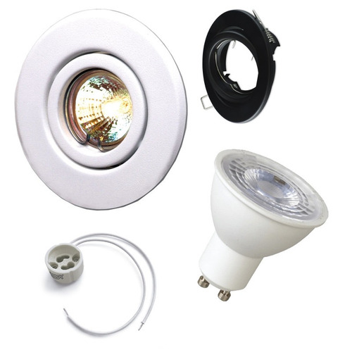 Pack Spot Led 7w Embutir X10 Completo Dicroica