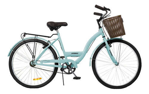Bicicleta Paseo Dama Vintage Unibike R26 Celeste + Sillita Tamaño del cuadro L