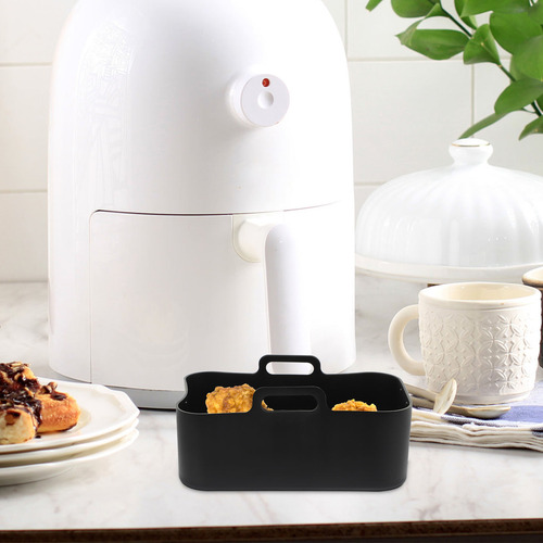 Bandeja Air Fryer Con Forro De Silicona Para Freír, Bandeja