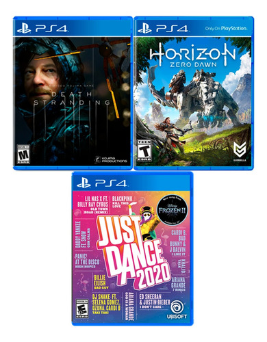 Death Stranding +  Horizon Zero Dwn + Just Dance 20 Ps4