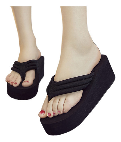 Chanclas Playa Mujer Verano Plataforma, Suela 6 Cm