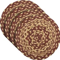 Comprar Juego De 4 Posavasos De Yute Rojo Para Mesa Y Cocina, Estilo