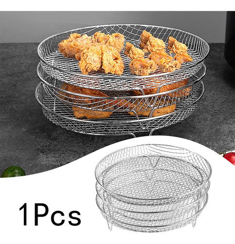 - 3 Pçs Rack De Fritadeira De Ar Grill Redondo 20cm