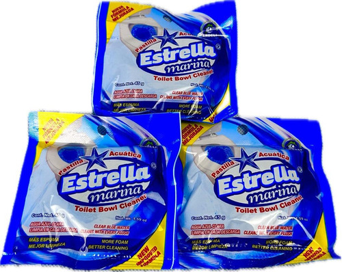 48 Pastillas Azul Desinfectante Para Baño Wc Estrella Marina