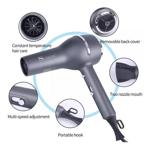 Secador De Pelo Potente 5000 W Pro Estilos