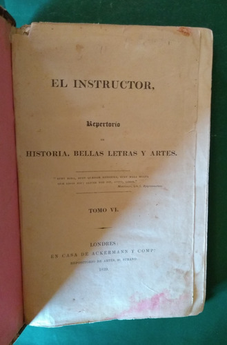 El Instructor O Repertorio De Historia Bellas Letras Y Arte