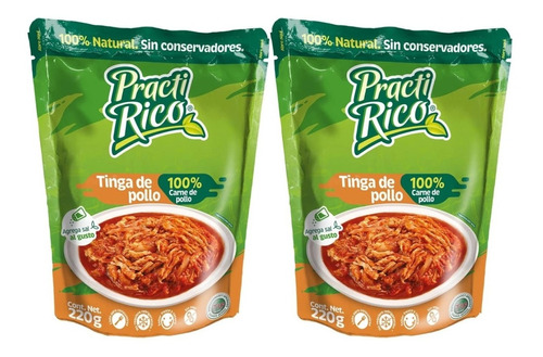 2 Tinga De Pollo Practi Rico 220g Cada Uno