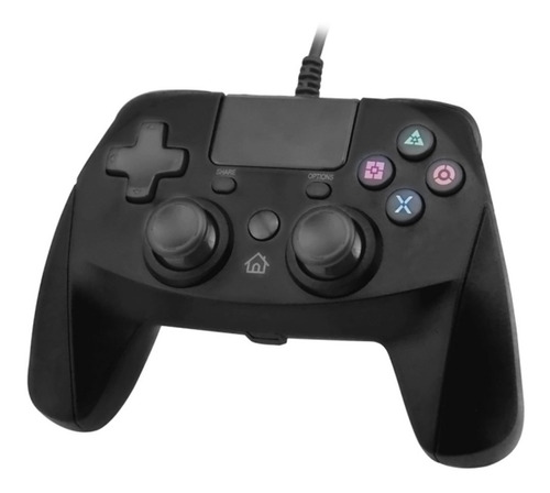 Joystick Gamepad Iqual H4200 Touch Share Pc Ps3 Ps4 Cuotas Color Negro