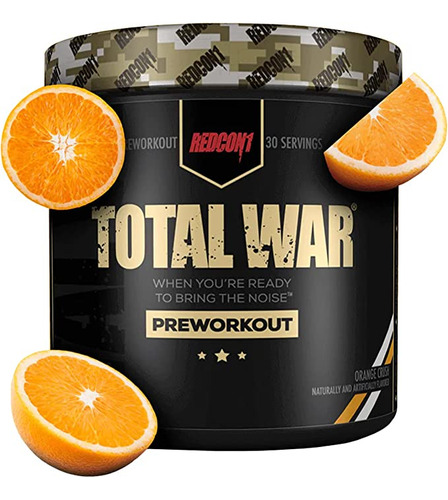 Pre Entreno Redcon1 Total War 30 Servs Sabor Orange Crush