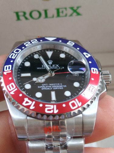 Reloj Rolex Gmt Master 2 Pepsi (japonés) Plateado Rojo/azul Negro (Usado)