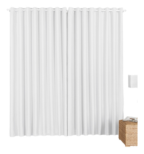 Cortina Longa Para Sala Tv 5.00x2.70 Quarto 100% Veda Luz
