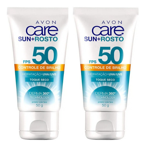 Protetor Solar Facial Care Sun Fps50 50g (2 Unidades) - Avon