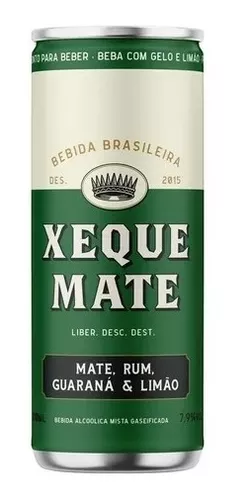 XEQUE MATE-Yerba mate/rum/guarana/lemon drink-310mL-MATE E RUM - XEQUE  M-Brazil