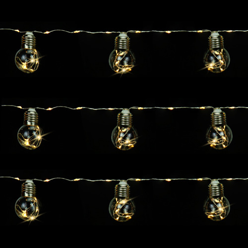 Serie Navideña De Esfera 200 Luces Cálida Vintage