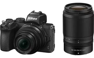 Câmera Nikon Z50 Com Lentes De 16-50mm E 50-250mm + Nf-e *