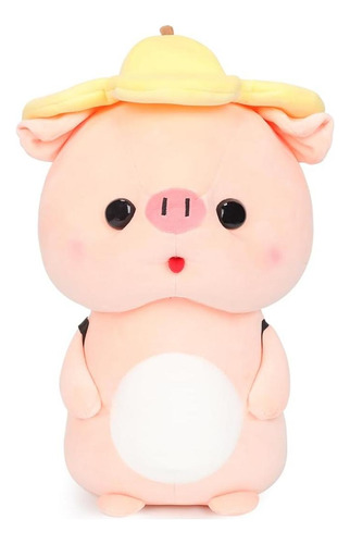 Cerdito De Peluche Meleceri 30 Cm Con Sombrero Y Flores