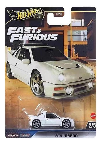 Hot Wheels Premium Ford Rs200 Color Blanco