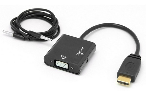 Adaptador Convertidor Vga A Hdmi Con Audio Y Fuente