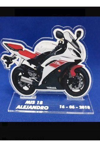 Souvenir Acrilico Moto Cumple X 30 Unidades