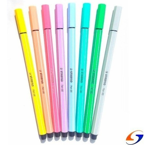 Marcador Stabilo Pen 68 Pastel Pack X5 Serviciopapelero