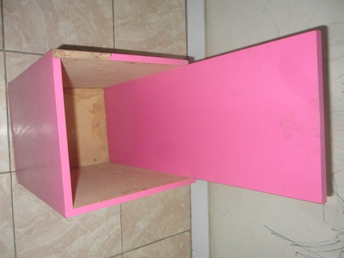 Caja Para Guardar Juguetes, Zapatos En Mdf Rosado Mueble