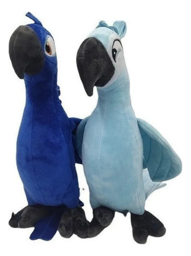 Muñeco De Peluche Blu & Jewel Rio Parrot Bird, 2 Piezas