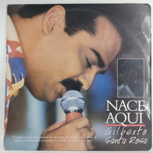 Lp Gilberto Santa Rosa Nace Aqui Edic Colombia 1993