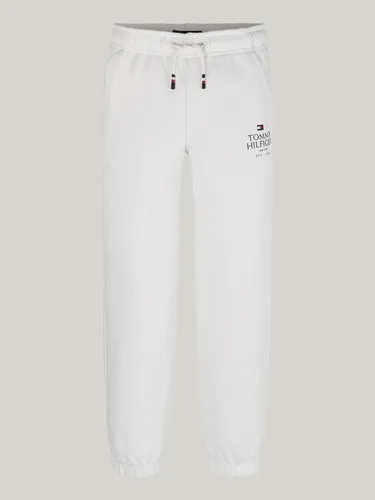 Joggers Blanco Con Logo Gráfico Tommy Hilfiger