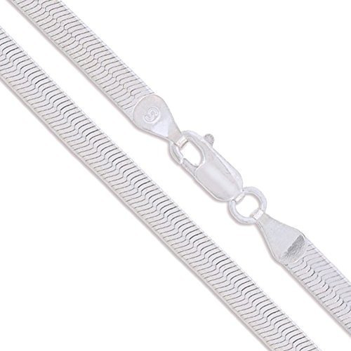 Collar De Espina De Pescado Flexible De Plata Esterlina 45mm