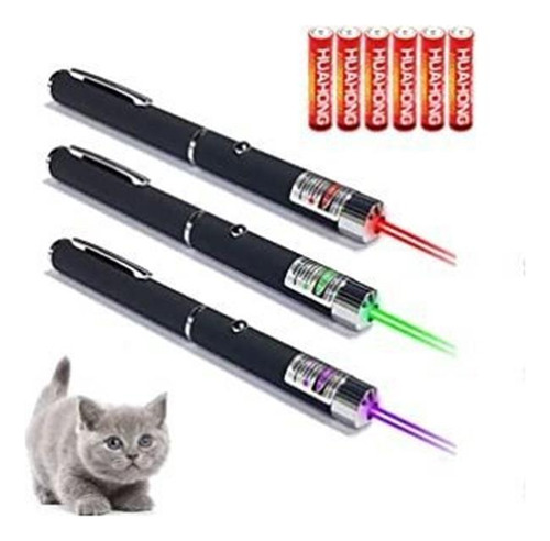 3 Pcs Laser Pointer, Cat Toys For Indoor Kitten, Lazer Po