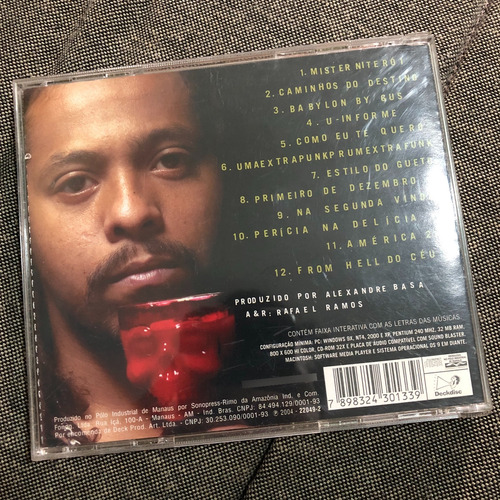 Cd Black Alien - Babylon By Gus Volume 1 O Ano Do Macaco Rap Cd