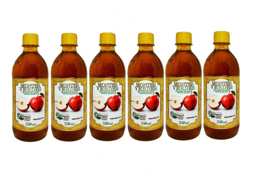 Vinagre De Maçã Orgânico Fruta Nobre 530ml 6un Montes Verdes