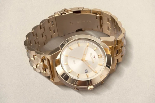 Imagem 4 de 7 de Relógio Technos Masculino Curvas Dourado 1s13cq/4x