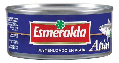 Atún Desmenuzado Esmeralda En Agua Lata 160 G